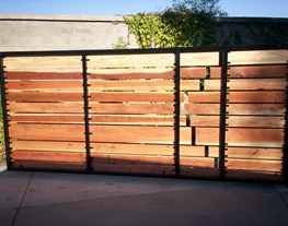 Spaced Horizontal wood with detail